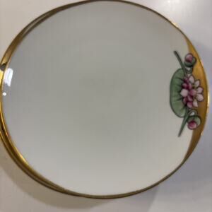 Epiag Royal Czechoslovakia Dessert Plate Set of 5 Gold Trim Floral Design 7.5